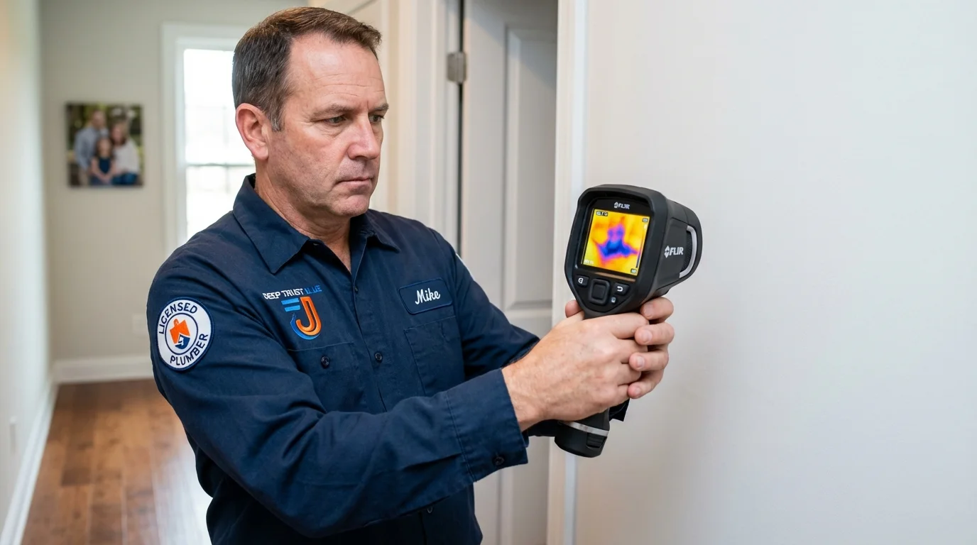 Thermal imaging leak detection by Johns Plumbing LLC in Santa Rosa